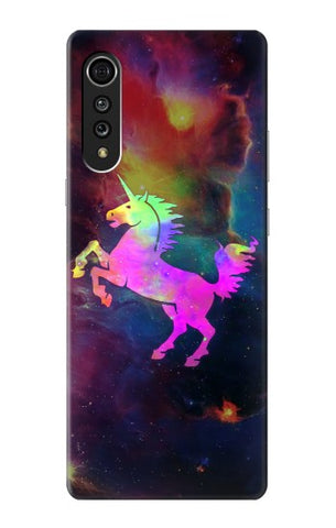 LG Velvet Hard Case Rainbow Unicorn Nebula Space