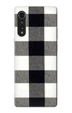 LG Velvet Hard Case Black and White Buffalo Check Pattern