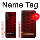 LG Velvet Hard Case Red Arowana Fish Scale with custom name