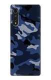 LG Velvet Hard Case Navy Blue Camouflage