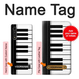 LG Velvet Hard Case Black and White Piano Keyboard with custom name