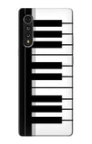 LG Velvet Hard Case Black and White Piano Keyboard