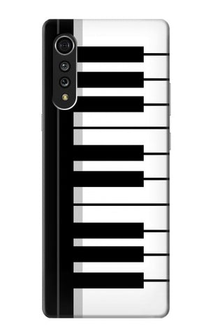 LG Velvet Hard Case Black and White Piano Keyboard