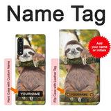 LG Velvet Hard Case Cute Baby Sloth Paint with custom name