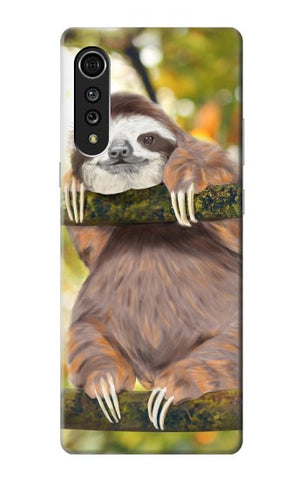 LG Velvet Hard Case Cute Baby Sloth Paint