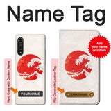 LG Velvet Hard Case Waves Japan Flag with custom name