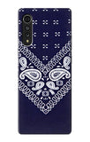 LG Velvet Hard Case Navy Blue Bandana Pattern