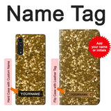 LG Velvet Hard Case Gold Glitter Graphic Print with custom name