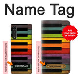 LG Velvet Hard Case Colorful Piano with custom name