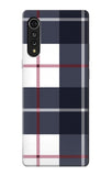 LG Velvet Hard Case Plaid Fabric Pattern