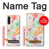 LG Velvet Hard Case Pastel Floral Flower with custom name