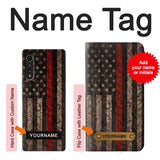 LG Velvet Hard Case Fire Fighter Metal Red Line Flag Graphic with custom name