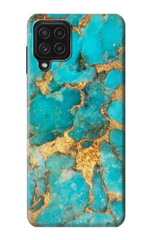 Samsung Galaxy M22 Hard Case Aqua Turquoise Stone