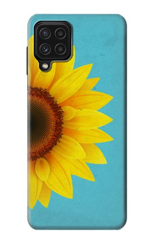 Samsung Galaxy M22 Hard Case Vintage Sunflower Blue