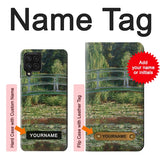 Samsung Galaxy M22 Hard Case Claude Monet Footbridge and Water Lily Pool with custom name