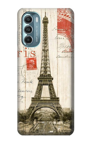 Motorola Moto G Stylus (2021), G Stylus 5G, G Stylus 5G (2022) Hard Case Eiffel Tower Paris Postcard