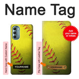 Motorola Moto G Stylus (2021), G Stylus 5G, G Stylus 5G (2022) Hard Case Yellow Softball Ball with custom name