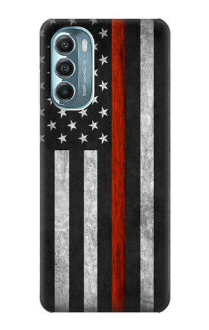 Motorola Moto G Stylus 5G (2022) Hard Case Firefighter Thin Red Line Flag