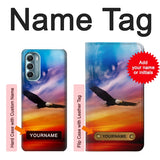 Motorola Moto G Stylus (2021), G Stylus 5G, G Stylus 5G (2022) Hard Case Bald Eagle Flying Colorful Sky with custom name