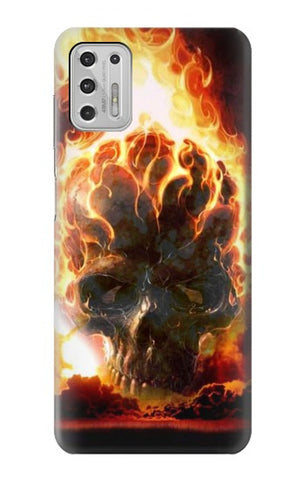 Motorola Moto G Stylus (2021) Hard Case Hell Fire Skull