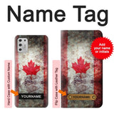 Motorola Moto G Stylus (2021) Hard Case Canada Maple Leaf Flag Texture with custom name