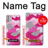 Motorola Moto G Stylus (2021) Hard Case Pink Camouflage with custom name