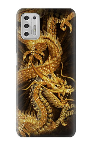 Motorola Moto G Stylus (2021) Hard Case Chinese Gold Dragon Printed