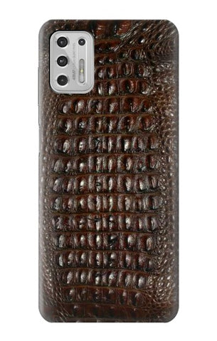 Motorola Moto G Stylus (2021) Hard Case Brown Skin Alligator Graphic Printed