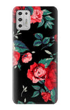 Motorola Moto G Stylus (2021) Hard Case Rose Floral Pattern Black