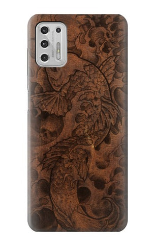 Motorola Moto G Stylus (2021) Hard Case Fish Tattoo Leather Graphic Print