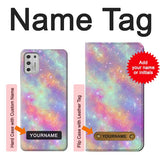 Motorola Moto G Stylus (2021) Hard Case Pastel Rainbow Galaxy Pink Sky with custom name