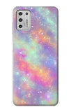 Motorola Moto G Stylus (2021) Hard Case Pastel Rainbow Galaxy Pink Sky