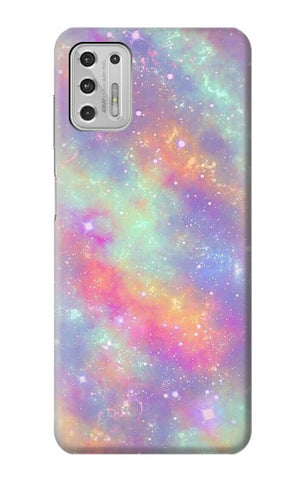 Motorola Moto G Stylus (2021) Hard Case Pastel Rainbow Galaxy Pink Sky