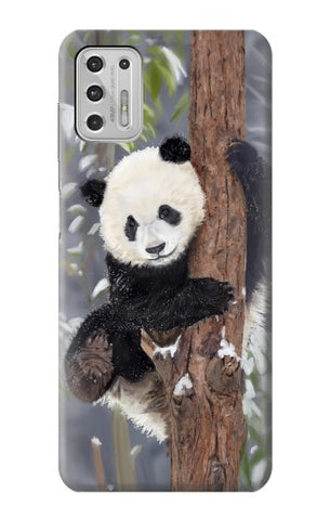 Motorola Moto G Stylus (2021) Hard Case Cute Baby Panda Snow Painting