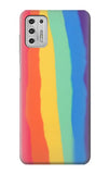 Motorola Moto G Stylus (2021) Hard Case Cute Vertical Watercolor Rainbow