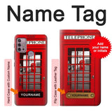 Motorola Moto G30 Hard Case Classic British Red Telephone Box with custom name
