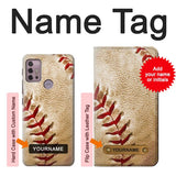 Motorola Moto G30 Hard Case Baseball with custom name