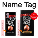 Motorola Moto G30 Hard Case Basketball with custom name