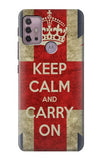 Motorola Moto G30 Hard Case Keep Calm and Carry On