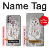 Motorola Moto G30 Hard Case Snowy Owl White Owl with custom name