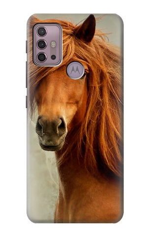 Motorola Moto G30 Hard Case Beautiful Brown Horse