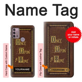 Motorola Moto G30 Hard Case Once Upon a Time Book Cover with custom name