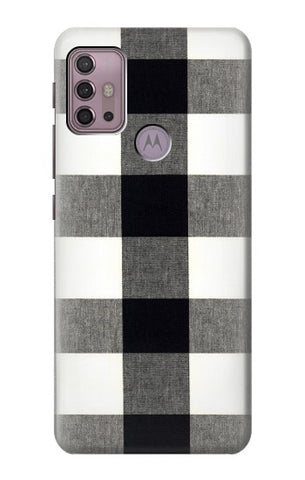Motorola Moto G30 Hard Case Black and White Buffalo Check Pattern