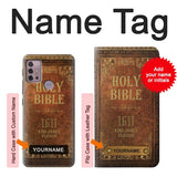 Motorola Moto G30 Hard Case Holy Bible 1611 King James Version with custom name