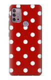 Motorola Moto G30 Hard Case Red Polka Dots