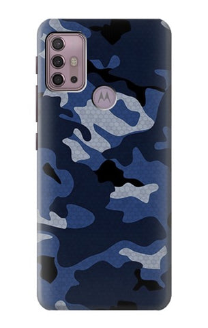 Motorola Moto G30 Hard Case Navy Blue Camouflage