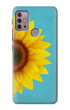 Motorola Moto G30 Hard Case Vintage Sunflower Blue