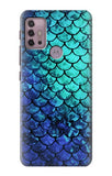 Motorola Moto G30 Hard Case Green Mermaid Fish Scale