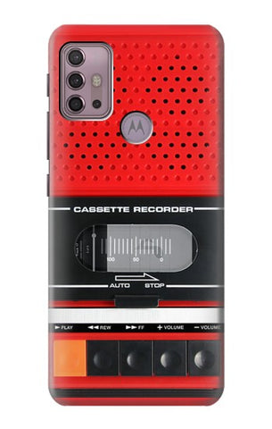 Motorola Moto G30 Hard Case Red Cassette Recorder Graphic