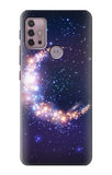 Motorola Moto G30 Hard Case Crescent Moon Galaxy